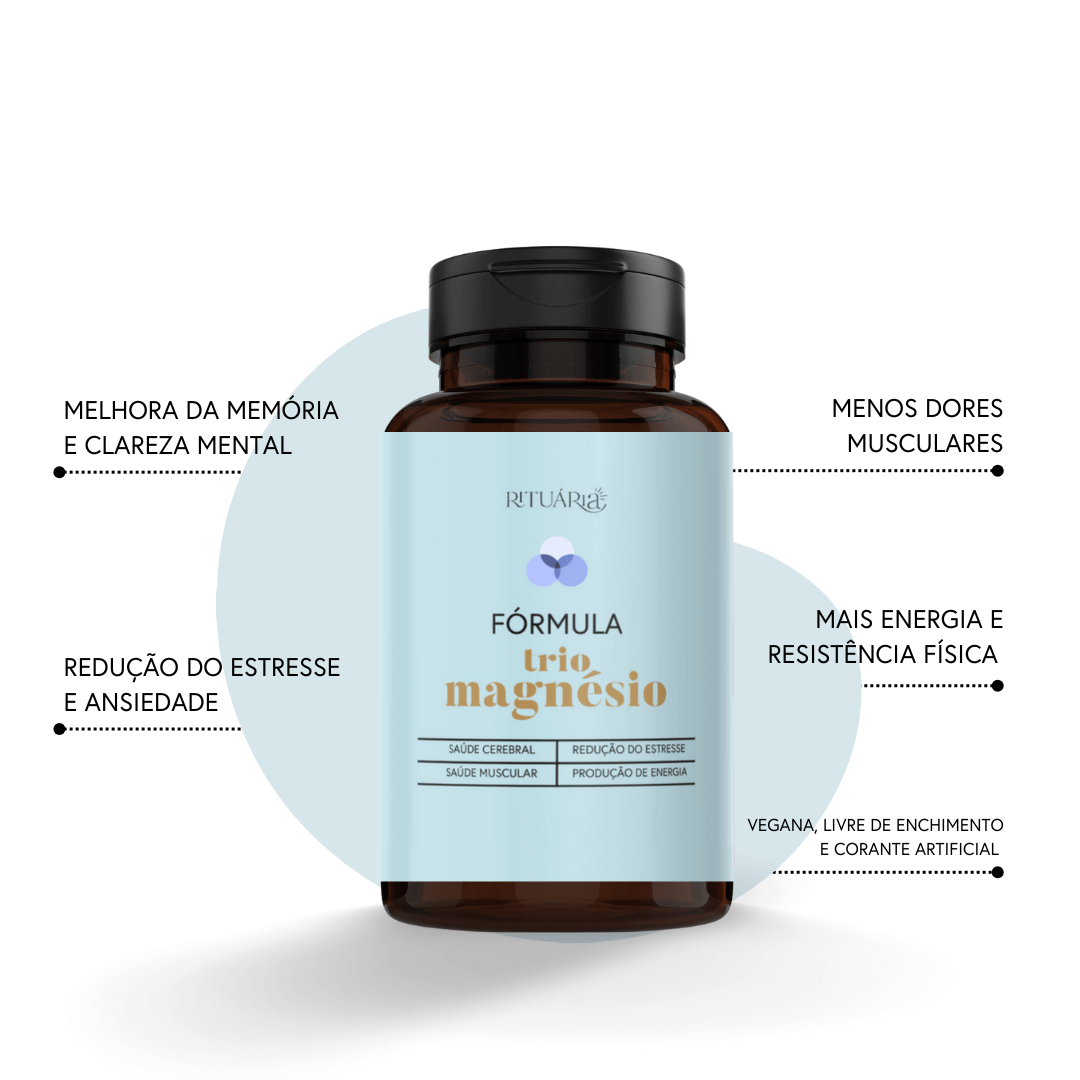 Fórmula Trio Magnésio (mais memória e energia, menos estresse)