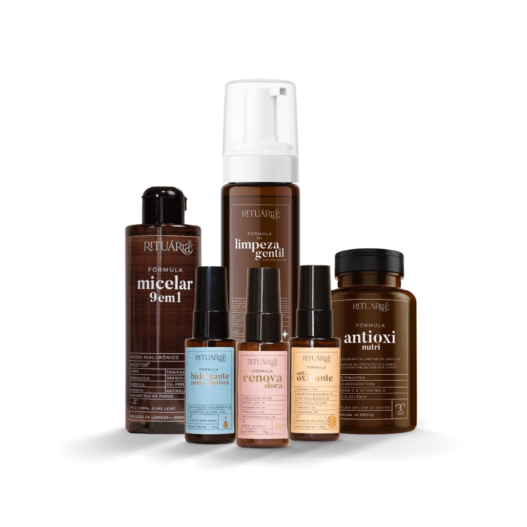 Kit Completão Renovador ( Renovadora + Hidratante + Limpeza + Antioxidante + Micelar + Antioxi Nutri 90 cps)