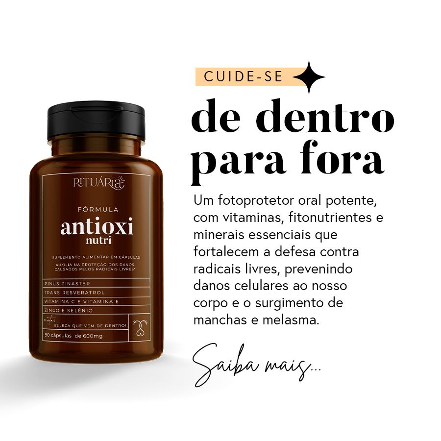 Fórmula Antioxi Nutri – Protetor Solar Oral (90 cápsulas – 3 meses)